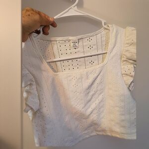 SHEIN White Eyelet Women's Top